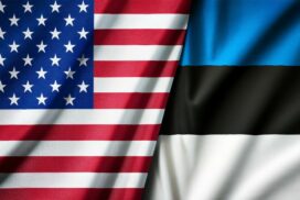 America flag and Estonia flag